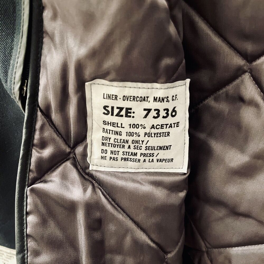 VTG Freed & Freed S Tall Coat All Weather Double Breasted Green Canada Army 7336 - Picture 7 of 11